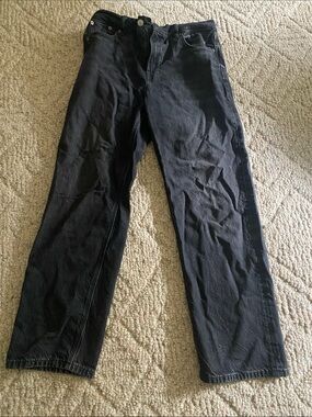 American Eagle Outfitters Black Straight-Leg Chinos